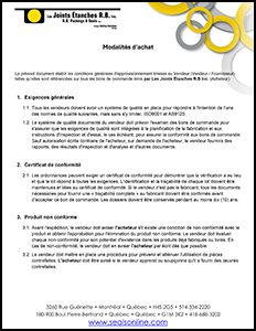 Modalités d'achat